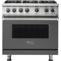 Viking - Professional 5 Series 5.1 Cu. Ft. Freestanding Gas Convection Range - Damascus Gray - Front_Zoom