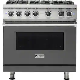 Viking - Professional 5 Series 5.1 Cu. Ft. Freestanding Gas Convection Range - Damascus Gray