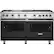 Front. Viking - Professional 5 Series 8 Cu. Ft. Freestanding Double Oven LP Gas Convection Range - Cast Black.