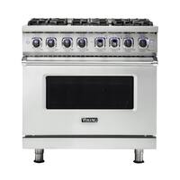 Viking - Professional 7 Series 5.1 Cu. Ft. Freestanding Gas Convection Range - Frost White - Front_Zoom