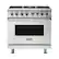 Front. Viking - VGR Freestanding 7-Series Gas 36"W Range - Frost White.