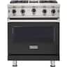Viking - 30 in. Wide 4 Burner Professional 5 Series 4.0 Cu. Ft. Freestanding Gas Convection Range - Cast Black