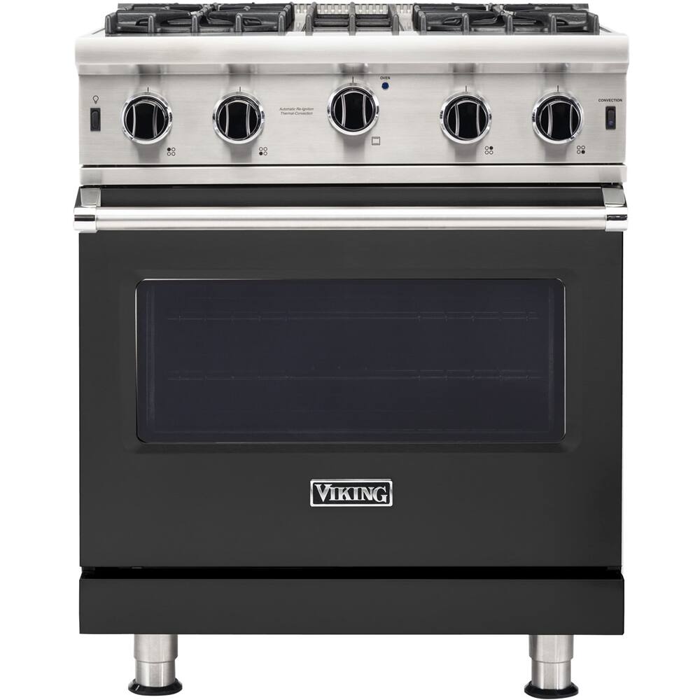 Viking - Professional 5 Series 4.0 Cu. Ft. Freestanding Gas Convection Range - Cast Black