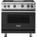 Front. Viking - Professional 5 Series 5.1 Cu. Ft. Freestanding LP Gas Convection Range - Cast Black.