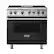Front. Viking - VGR Freestanding 7-Series Gas 36"W Range - Cast Black.