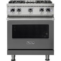 Viking - Professional 5 Series 4.0 Cu. Ft. Freestanding Gas Convection Range - Damascus gray - Front_Zoom