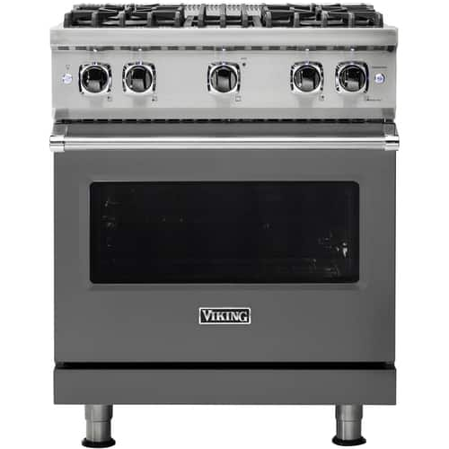 Viking - Professional 5 Series 4.0 Cu. Ft. Freestanding LP Gas Convection Range - Damascus Gray