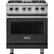 Front. Viking - 5-Series 4.7 Cu. Ft. Self-Cleaning Freestanding Dual Fuel Convection Range - Cast Black.