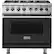 Front. Viking - 5-Series 5.6 Cu. Ft. Self-Cleaning Freestanding Dual Fuel Convection Range - Cast Black.