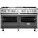 Front. Viking - 5-Series Dual Fuel Self-Clean 60"W Sealed Burner Range - Damascus Gray.