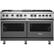 Front. Viking - 5-Series Dual Fuel Self-Clean 60"W Sealed Burner Range - Damascus Gray.