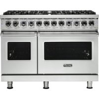 Viking - 5-Series Dual Fuel Self-Clean 48"W Sealed Burner Range - Frost White - Front_Zoom