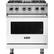 Front. Viking - 5-Series 4.7 Cu. Ft. Self-Cleaning Freestanding Dual Fuel Convection Range - Frost White.