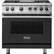 Front. Viking - 5-Series 5.6 Cu. Ft. Self-Cleaning Freestanding Dual Fuel Convection Range - Cast Black.