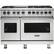 Front. Viking - 5-Series Dual Fuel Self-Clean 48"W Sealed Burner Range - Frost White.