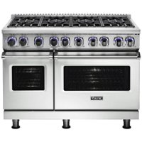 Viking - Professional 7 Series Freestanding Double Oven Dual Fuel Convection Range with Self-Cleaning - Frost white - Front_Zoom