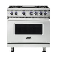 Viking - Professional 7 Series 5.6 Cu. Ft. Freestanding Dual Fuel True Convection Range with Self-Cleaning - Frost white - Front_Zoom