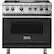 Front. Viking - 5-Series 5.6 Cu. Ft. Self-Cleaning Freestanding Dual Fuel Convection Range - Cast Black.