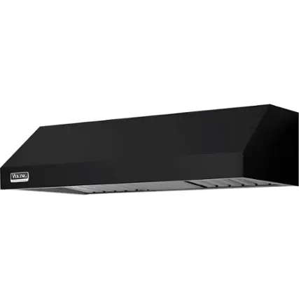 Front. Viking - Professional 36" Convertible Range Hood - Cast Black.