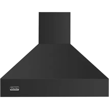 Front. Viking - Professional 5 Series 36" Externally Vented Range Hood - Cast Black.