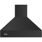 Front. Viking - Professional 5 Series 48" Externally Vented Range Hood - Cast Black.