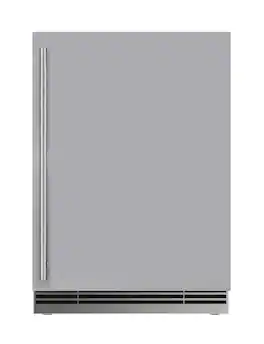 U-Line - 24"W. 51 Cu.Ft. Built-In Compact Refrigerator - Stainless Steel