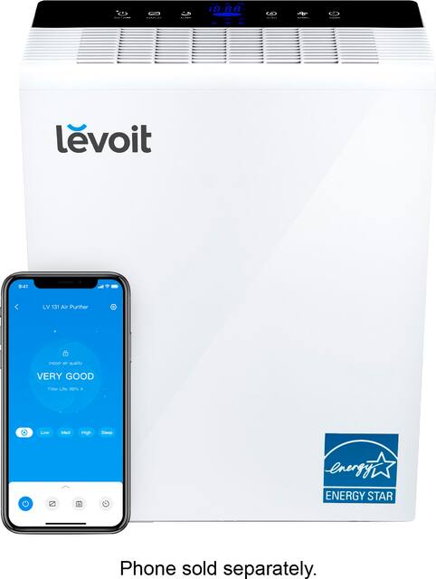 Levoit 361 Sq Ft Smart Air Purifier White Lv Rh131s Best Buy