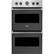 Front. Viking - Professional 5 Series 30" Built-In Double Electric Convection Wall Oven - Damascus Gray.
