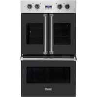 Viking - Professional 7 Series 30" Built-In Double Electric Convection Wall Oven - Cast black - Front_Zoom