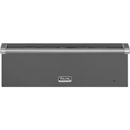 Front. Viking - Professional 5 Series 29" Warming Drawer - Damascus Gray.