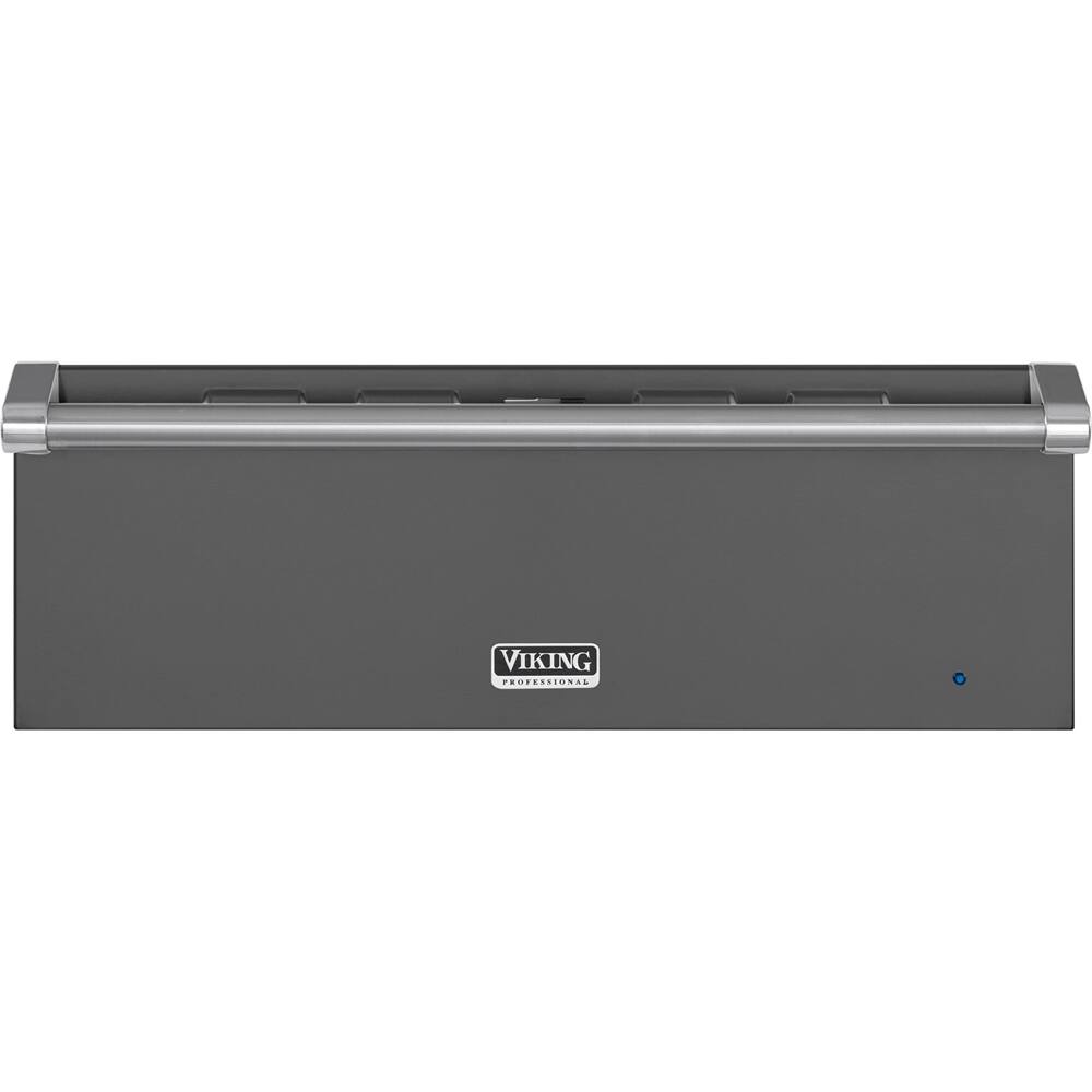 Front. Viking - Professional 5 Series 29" Warming Drawer - Damascus Gray.