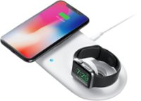 Anker - PowerWave+ Wireless Charging Pad with Watch Holder - White - Front_Zoom