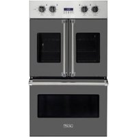 Viking - Professional 7 Series 30" Built-In Double Electric Convection Wall Oven - Damascus Gray - Front_Zoom