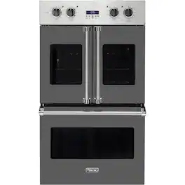 Viking - Professional 7 Series 30" Built-In Double Electric Convection Wall Oven - Damascus Gray