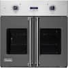 Front. Viking - Professional 7 Series 30" Built-In Single Electric Convection Oven - Damascus Gray.