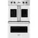 Front. Viking - Professional 7 Series 30" Built-In Double Electric Convection Wall Oven - Frost White.