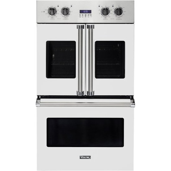 Viking 36" Modern Glass Ceramic Surface, Electric Double Wall Oven,  Warm Drawer