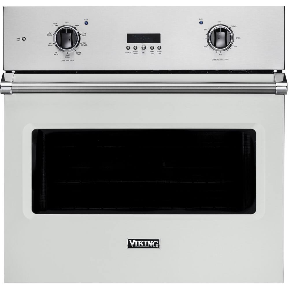 Front. Viking - Professional 5 Series 30" Built-In Single Electric Convection Oven - Frost White.