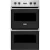 Front. Viking - Professional 5 Series 30" Built-In Double Electric Convection Wall Oven - Cast Black.