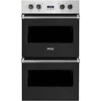 Viking - Professional 5 Series 30" Built-In Double Electric Convection Wall Oven - Cast Black - Front_Zoom