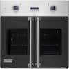 Front. Viking - Professional 7 Series 30" Built-In Single Electric Convection Oven - Cast Black.