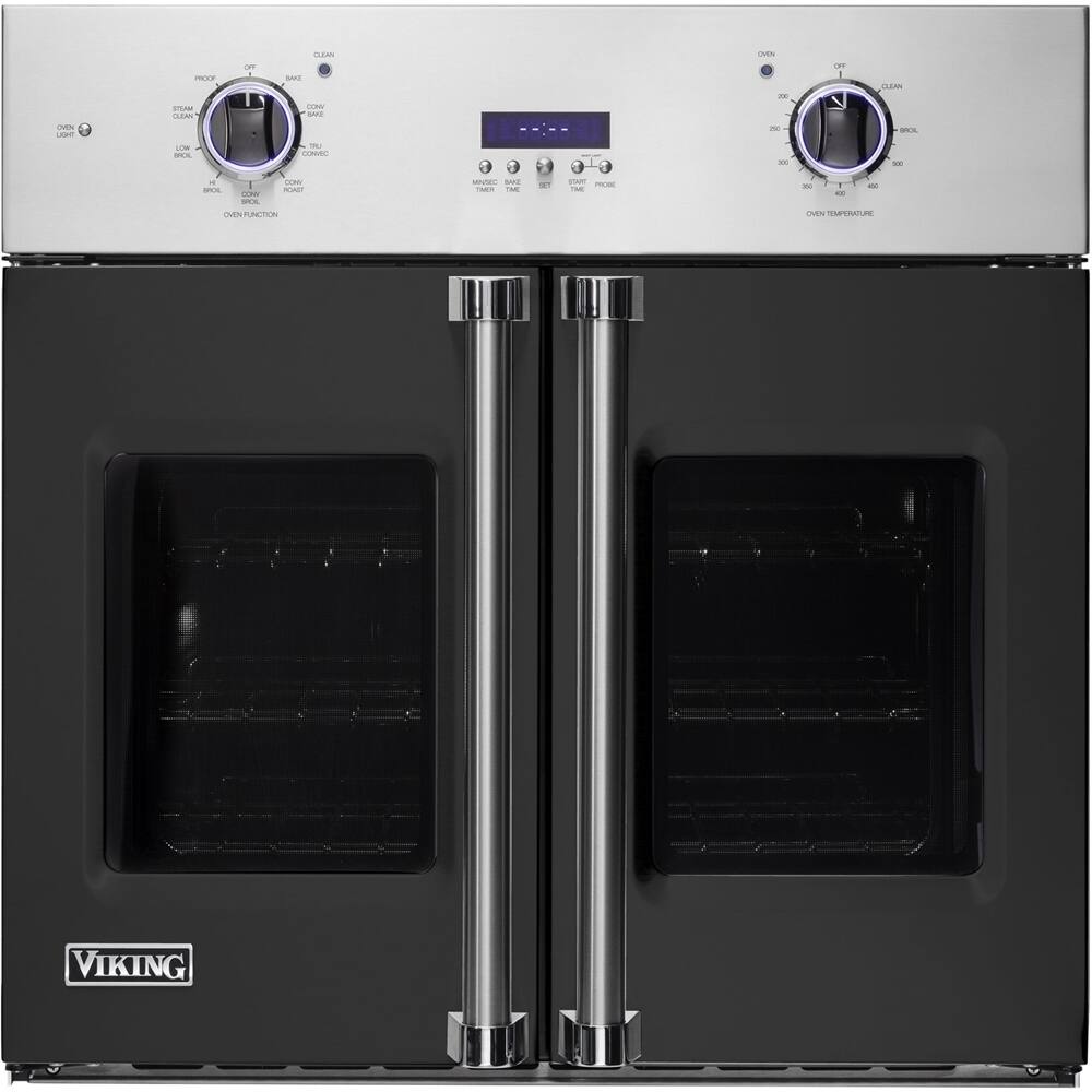 Viking - Professional 7 Series 30" Built-In Single Electric Convection Oven - Cast Black