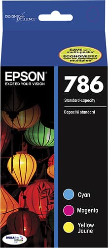 Epson - 786 3-Pack Ink Cartridges - Cyan/Magenta/Yellow - Larger Front