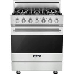 Viking - 3 Series 4.0 Cu. Ft. Freestanding Gas Convection Range with Self-Cleaning - Frost White - Front_Zoom