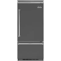 Viking - Professional 5 Series Quiet Cool 20.4 Cu. Ft. Bottom-Freezer Built-In Refrigerator - Damascus Gray - Front_Zoom