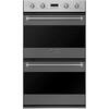 Front. Viking - 3 Series 30" Built-In Double Electric Convection Wall Oven - Damascus Gray.