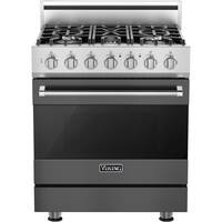 Viking - 3 Series 4.0 Cu. Ft. Freestanding Gas Convection Range with Self-Cleaning - Damascus Gray - Front_Zoom