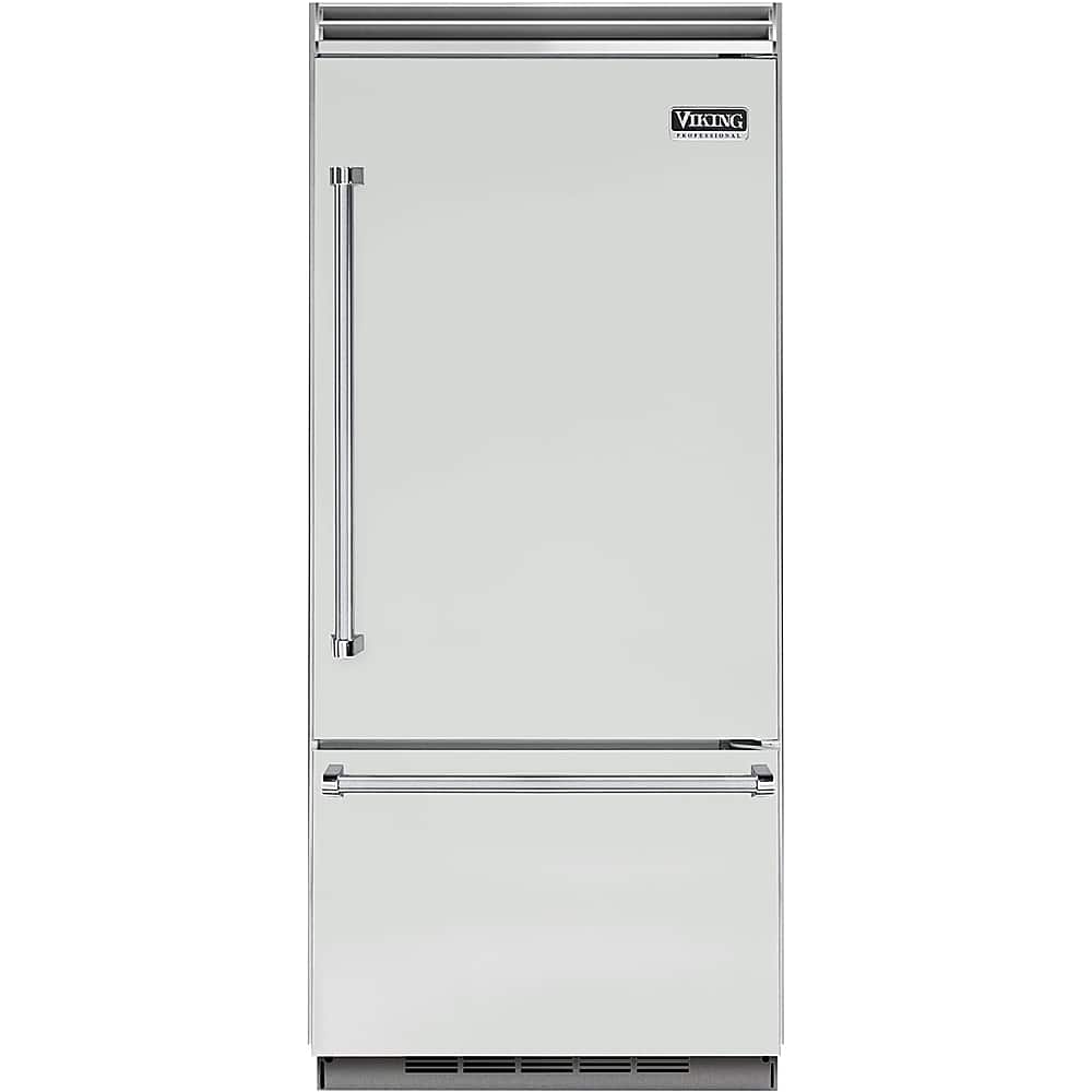 Front. Viking - Professional 5 Series Quiet Cool 20.4 Cu. Ft. Bottom-Freezer Built-In Refrigerator - Frost White.