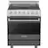 Front. Viking - 3 Series 4.7 Cu. Ft. Freestanding Electric True Convection Range with Self-Cleaning - Damascus Gray.