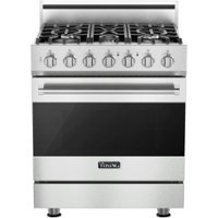 Viking - 3 Series 4.7 Cu. Ft. Freestanding Dual Fuel LP Gas True Convection Range with Self-Cleaning - Frost White - Front_Zoom